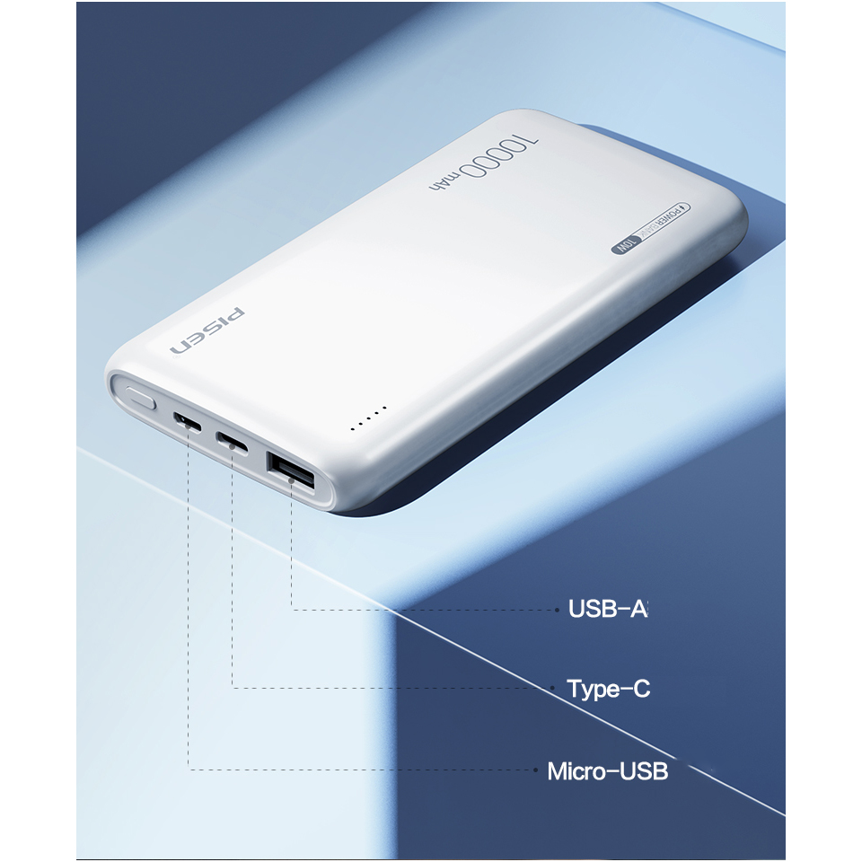 Pin Sạc dự phòng PISEN- POWER Electronic 10000mAh- TP-D094